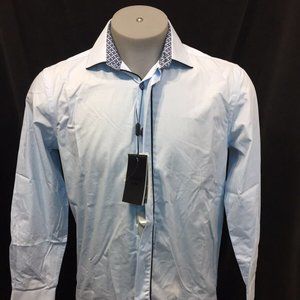 NWT Coogi Luxe long Sleeve Button Front Shirt Small 1414.5 Mens